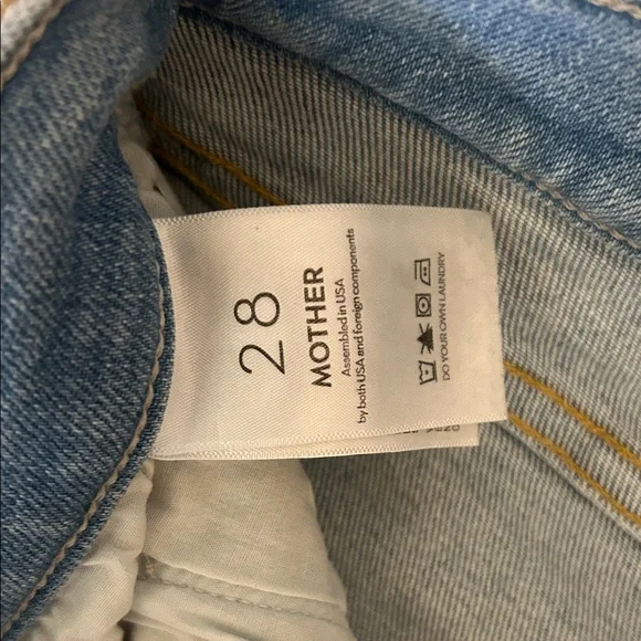 MOTHER Light Blue Wide Leg Jeans - Picture 4 of 6